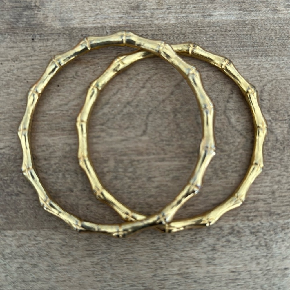 #Grandmillennial #Gold #bamboo #bangles